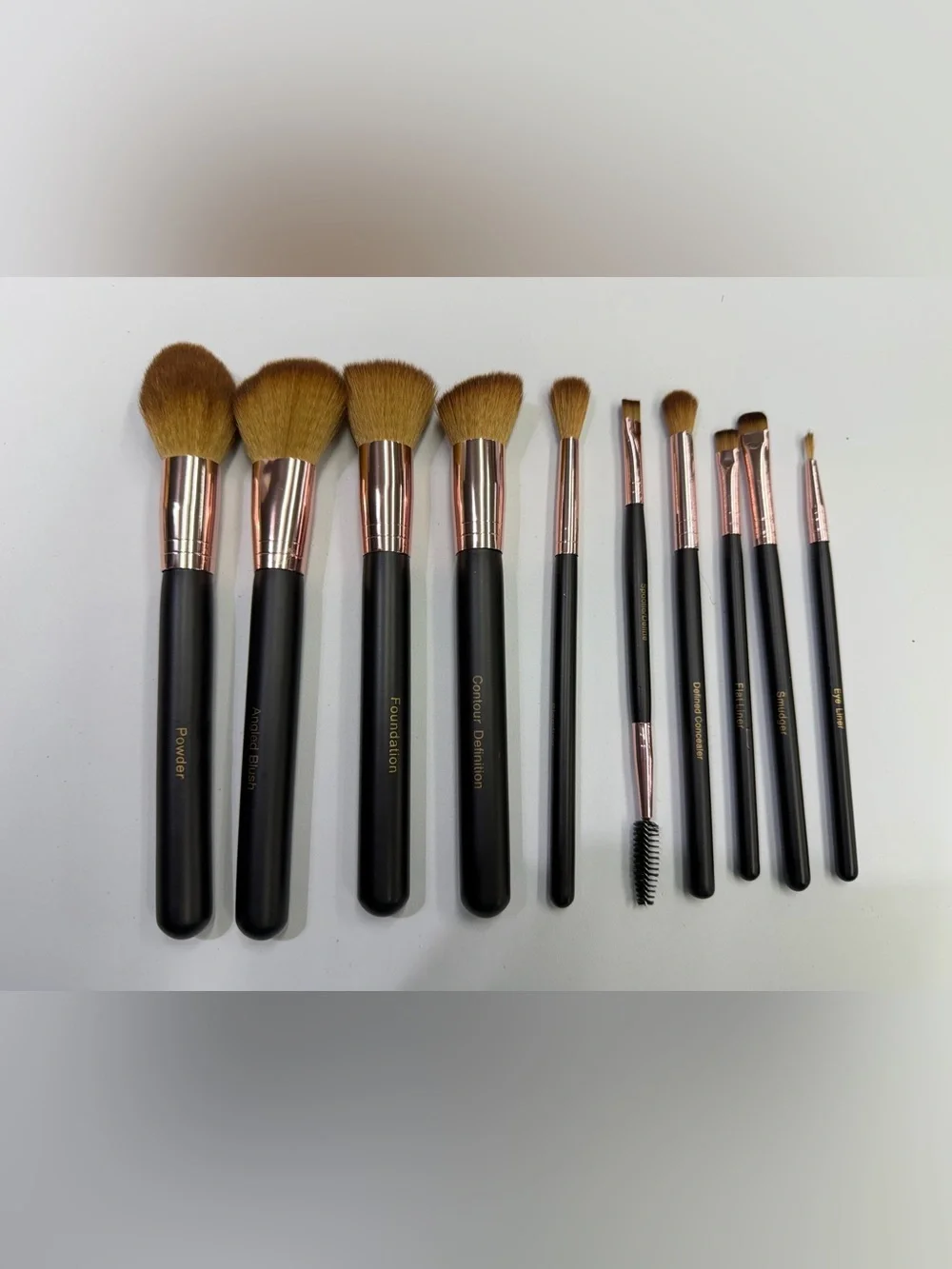 i on beauty Complete Eye & Face Luxury Makeup Brush Set 10pc NEW Without Box